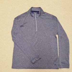 Rhone Commuter Pullover Sweater 1/4 Zip Mens MEDIUM Cornflower Blue Heathered